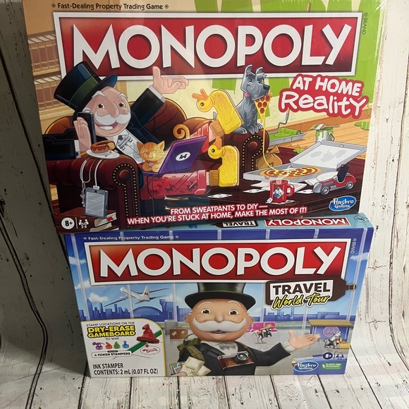 Monopoly Board Game Set lot of 2 Sealed - Picture 1 of 4